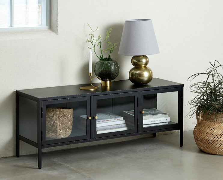 Carmel Display Low Board Cabinet in Black