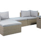 Outdoor 6 Piece Modular Sofa Set Brown Wicker