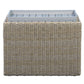 Outdoor 6 Piece Modular Sofa Set Brown Wicker