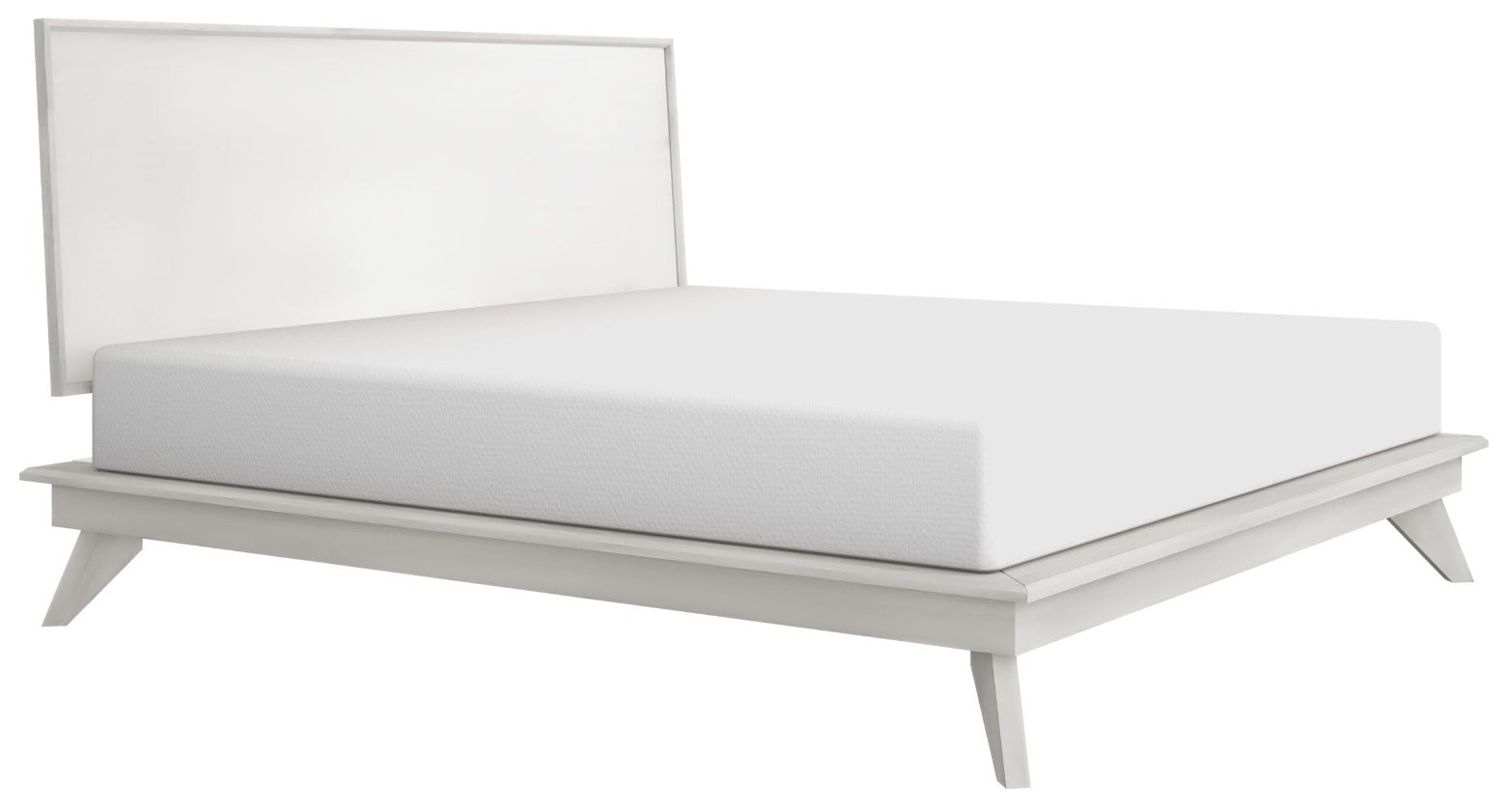 Rainier Platform Bed with Fabric Headboard