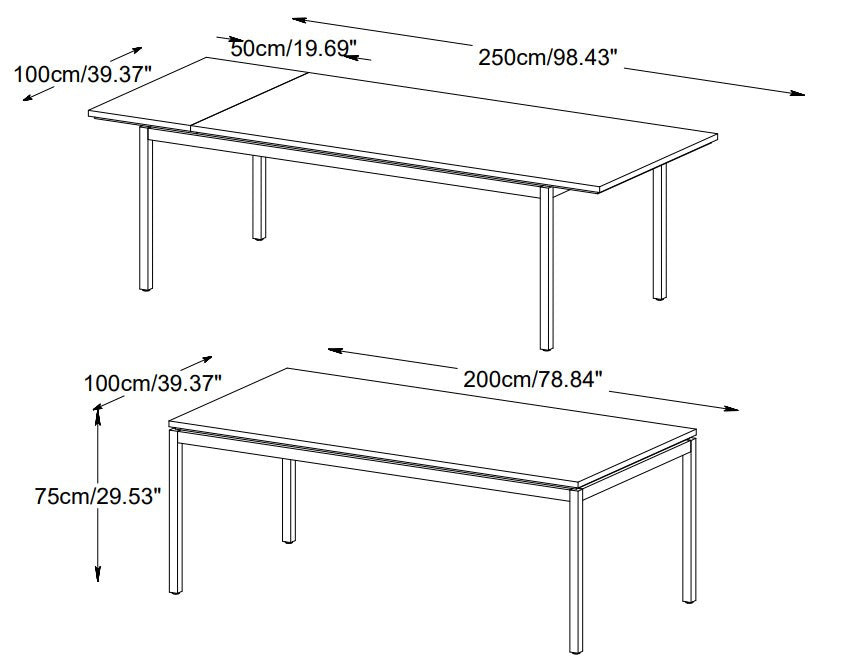 Lucius Expandable Dining Table 79 - 98"