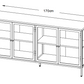 Carmel Sideboard in Black Glass Door