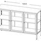 Carmel Sideboard in Black Glass Door