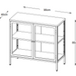 Carmel Sideboard in Black Glass Door