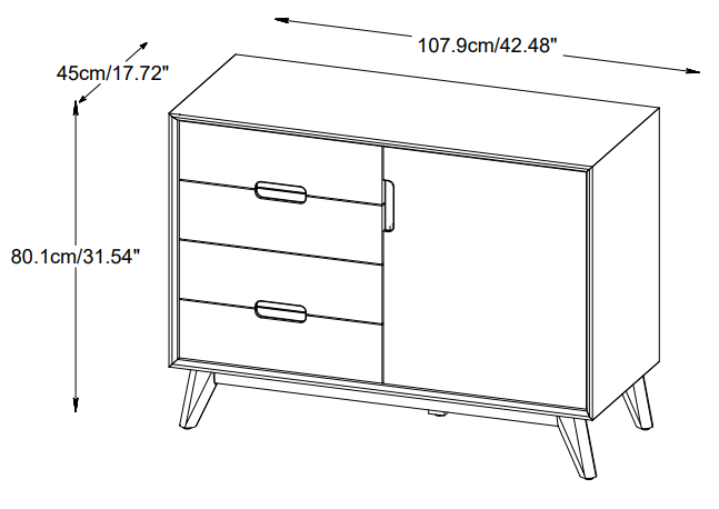 Sedona Sideboard  2 and 3 Sections