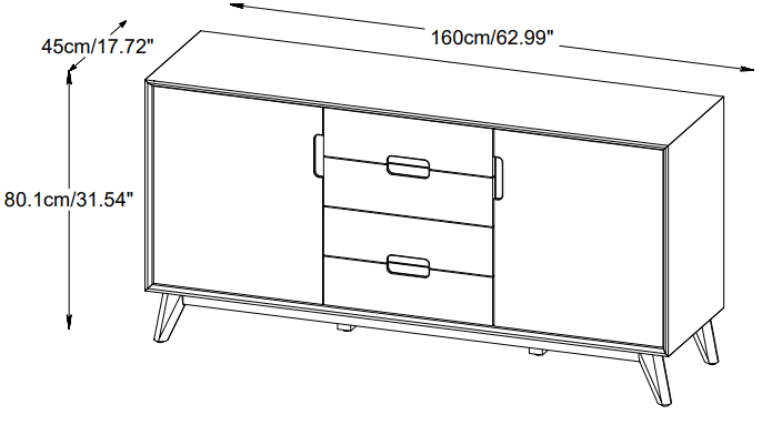 Sedona Sideboard  2 and 3 Sections