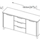 Tahoe 3-Section Sideboard in Walnut TAHDN-4180